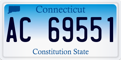 CT license plate AC69551