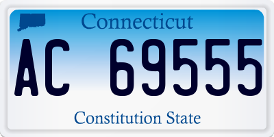 CT license plate AC69555
