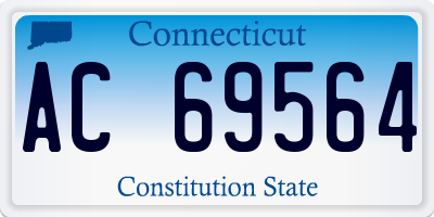 CT license plate AC69564