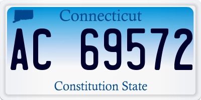 CT license plate AC69572