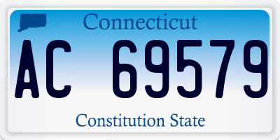 CT license plate AC69579