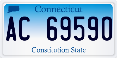 CT license plate AC69590