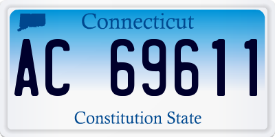 CT license plate AC69611