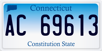 CT license plate AC69613