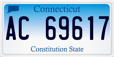 CT license plate AC69617