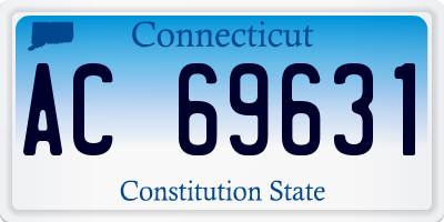 CT license plate AC69631
