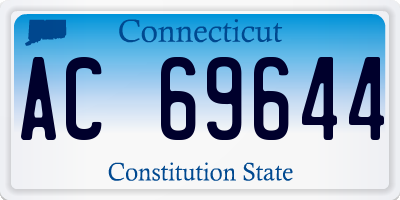 CT license plate AC69644