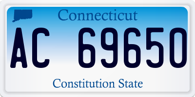 CT license plate AC69650