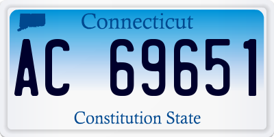 CT license plate AC69651