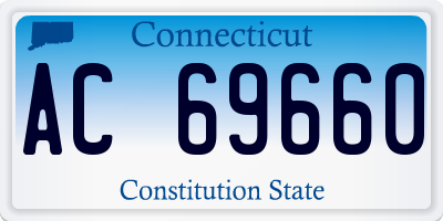CT license plate AC69660