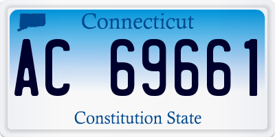 CT license plate AC69661