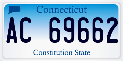 CT license plate AC69662
