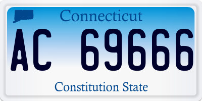 CT license plate AC69666
