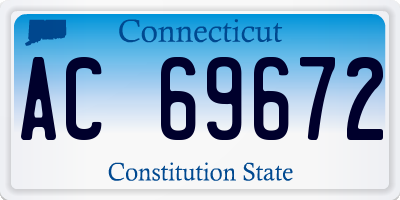 CT license plate AC69672
