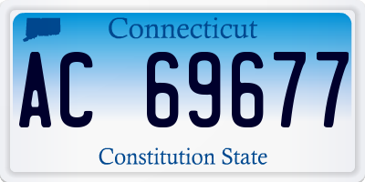 CT license plate AC69677