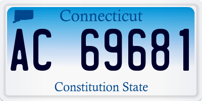 CT license plate AC69681