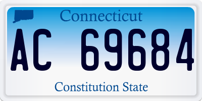 CT license plate AC69684