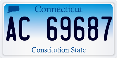 CT license plate AC69687