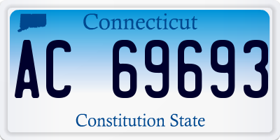 CT license plate AC69693