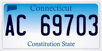 CT license plate AC69703