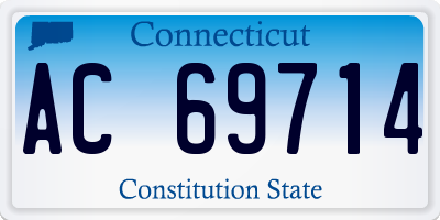CT license plate AC69714