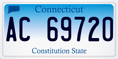 CT license plate AC69720