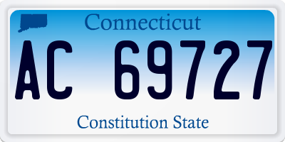 CT license plate AC69727