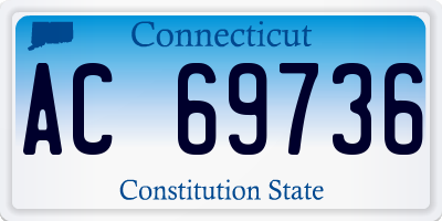 CT license plate AC69736