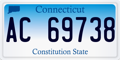 CT license plate AC69738