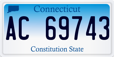 CT license plate AC69743