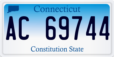 CT license plate AC69744