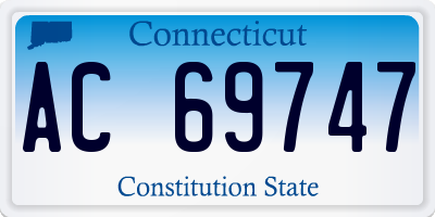 CT license plate AC69747
