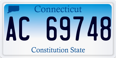CT license plate AC69748