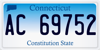 CT license plate AC69752