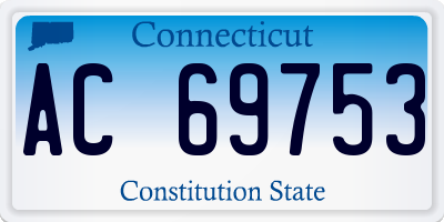 CT license plate AC69753