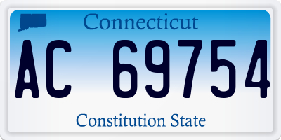 CT license plate AC69754