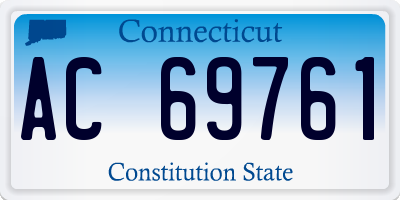CT license plate AC69761