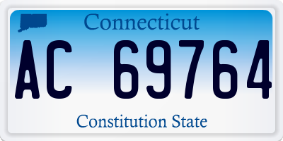CT license plate AC69764