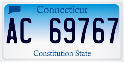 CT license plate AC69767