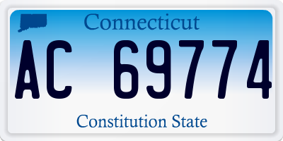 CT license plate AC69774