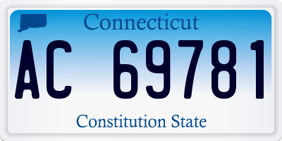 CT license plate AC69781