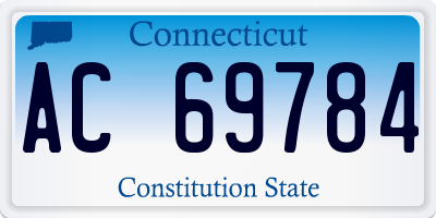 CT license plate AC69784