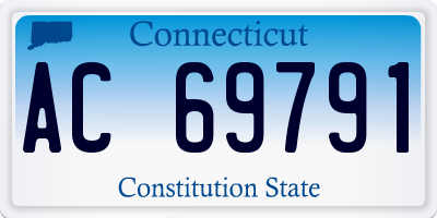 CT license plate AC69791