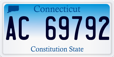 CT license plate AC69792