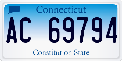 CT license plate AC69794