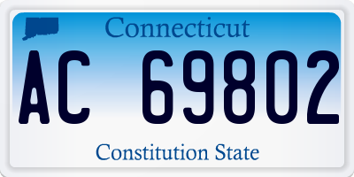 CT license plate AC69802