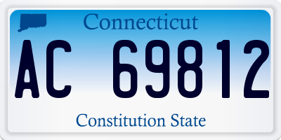 CT license plate AC69812