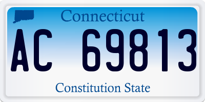 CT license plate AC69813