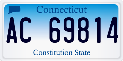 CT license plate AC69814