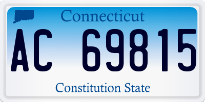 CT license plate AC69815